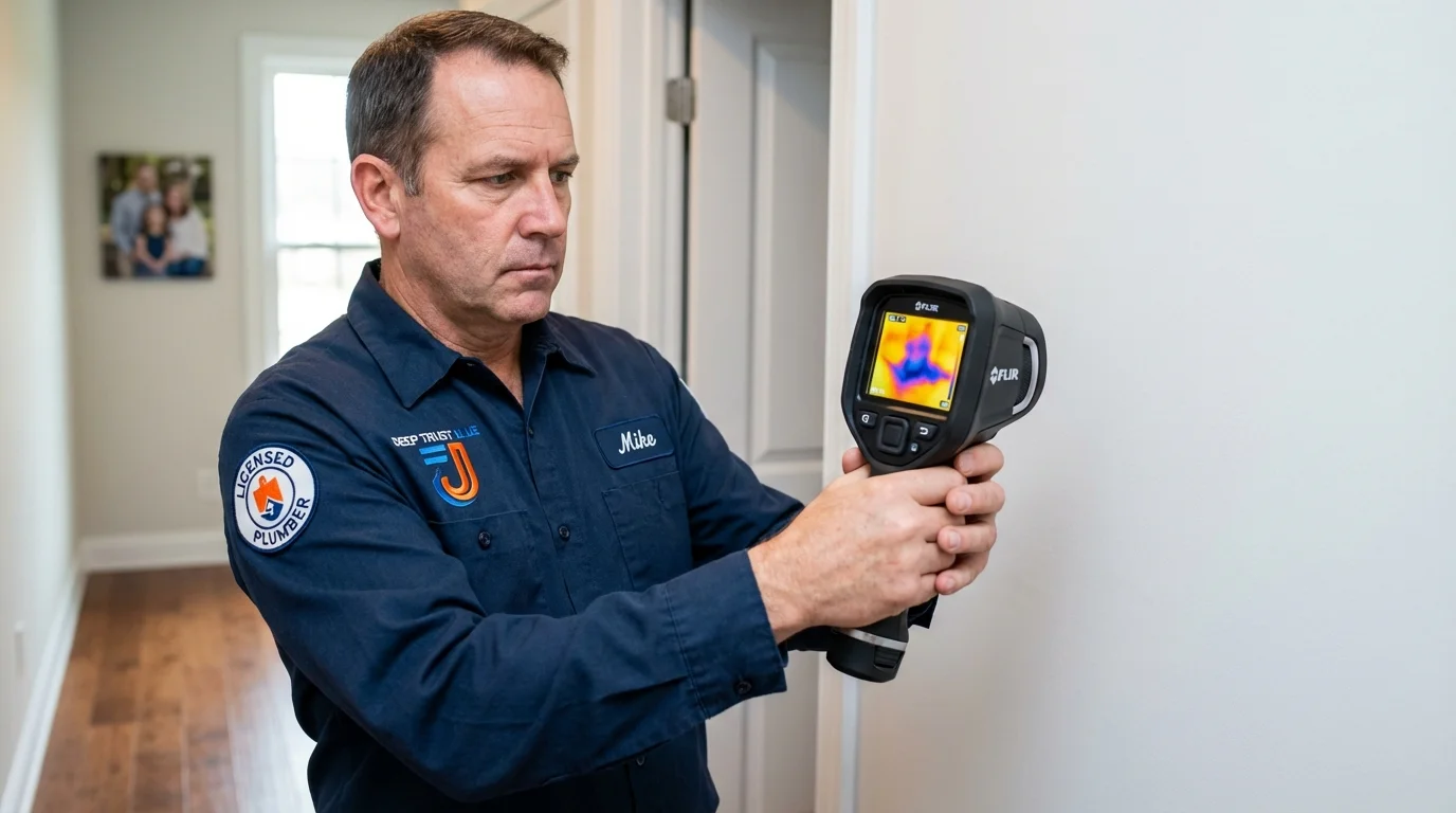 Thermal imaging leak detection by Johns Plumbing LLC in Colonia